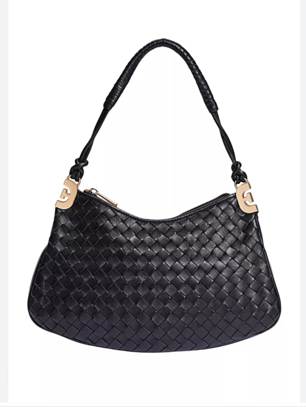 Sam Edelman Christy Woven Medium Leather Shoulder Bag